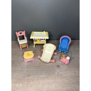 Fisher Price Loving Family Doll House Nursery Baby Furniture Crib Highchair